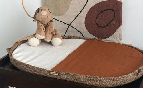 Baby Changing Basket with Pad, Change Table Basket, Handmade Jute Change Bassinet, Changing Pad, Optional Diaper Storage Boxes