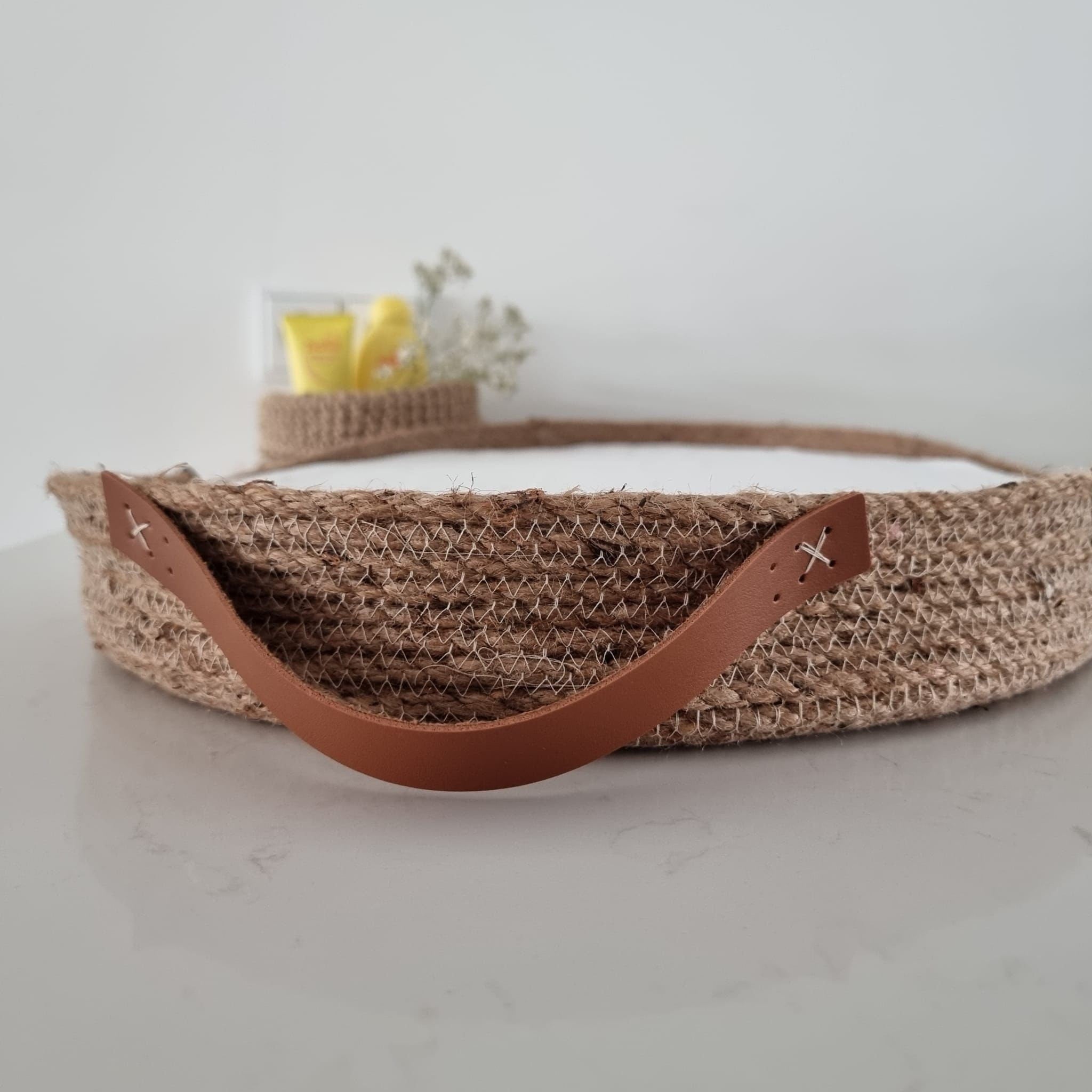 Baby Changing Basket with Pad; Changing Basket Handmade from Jute, Changing Pad, Baby Change Table, Optional Diaper Boxes