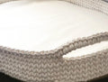 Baby Changing Basket with Pad Jute Bottom Cotton Framed, Changing Bassinet with Optional Diaper Storage Box, Changing Pad