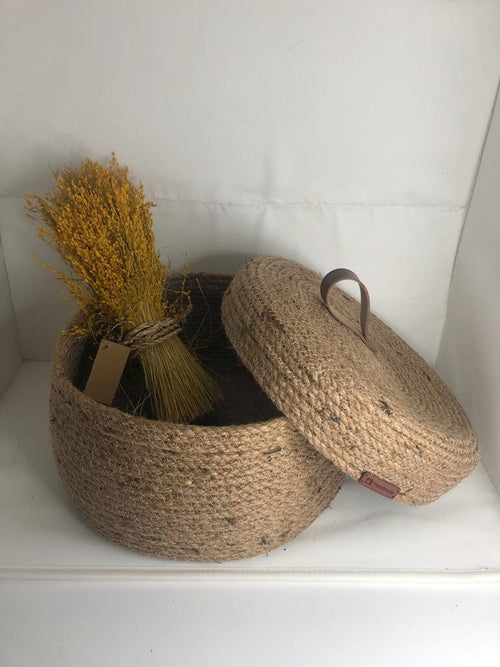 Big Jute Baby Basket; Diaper Box; Caddy; Nursery Room Baby Basket; Gift basket; Decoration Object for Bedroom Kitchen or Baby Room