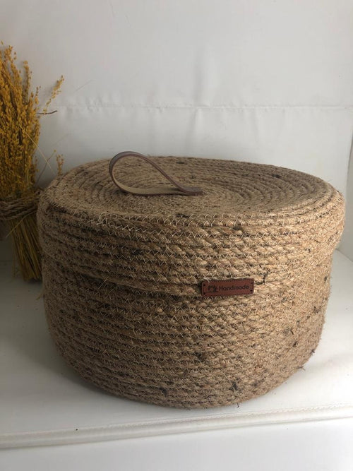 Big Jute Baby Basket; Diaper Box; Caddy; Nursery Room Baby Basket; Gift basket; Decoration Object for Bedroom Kitchen or Baby Room