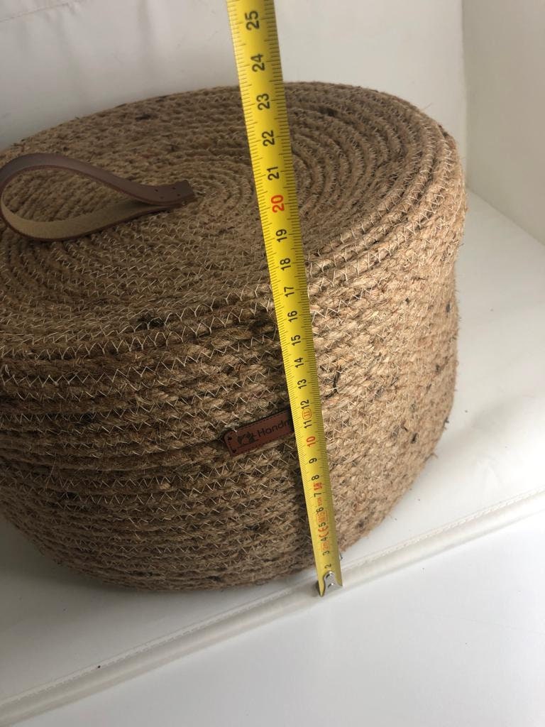 Big Jute Baby Basket; Diaper Box; Caddy; Nursery Room Baby Basket; Gift basket; Decoration Object for Bedroom Kitchen or Baby Room