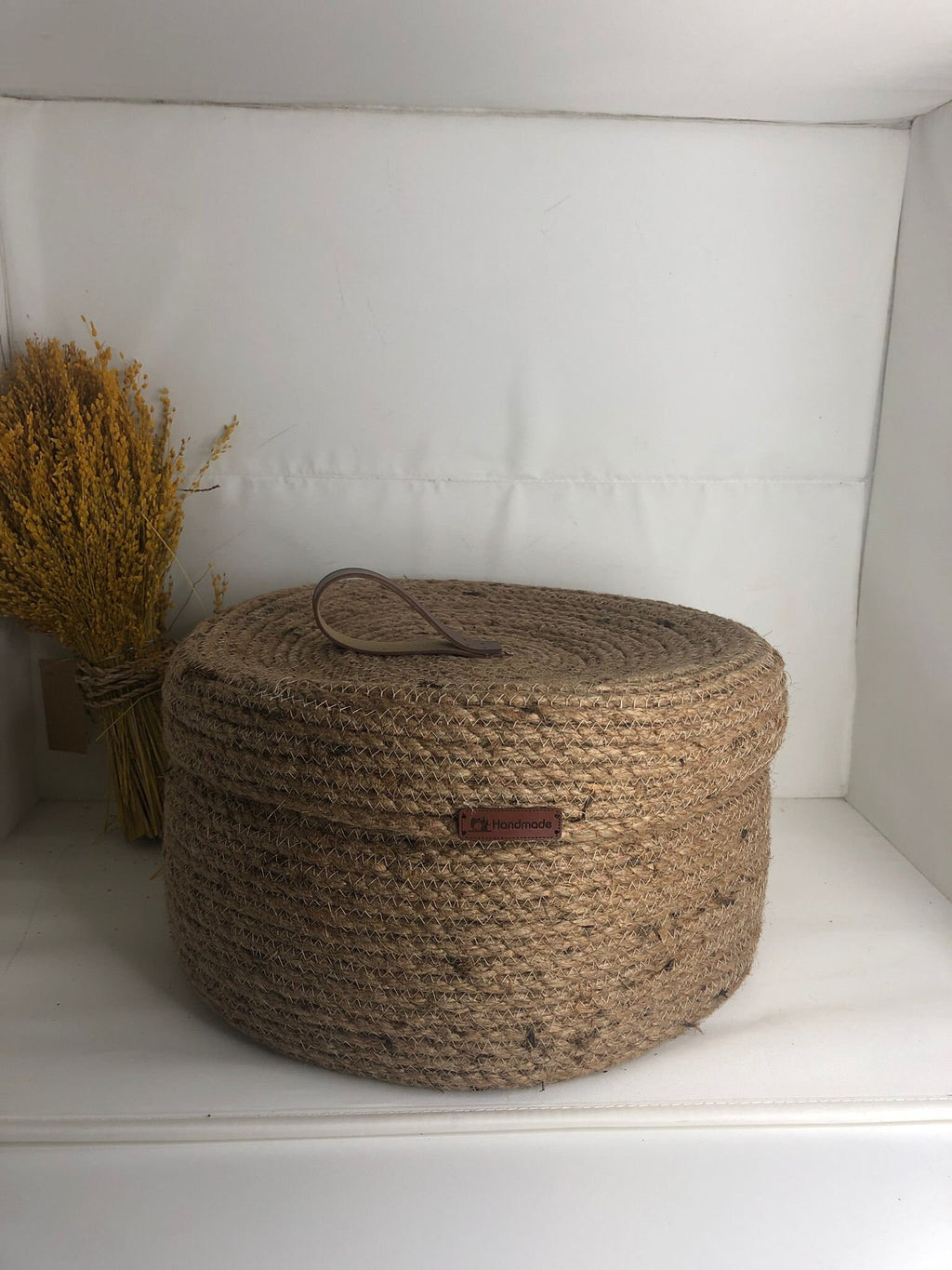 Big Jute Baby Basket; Diaper Box; Caddy; Nursery Room Baby Basket; Gift basket; Decoration Object for Bedroom Kitchen or Baby Room