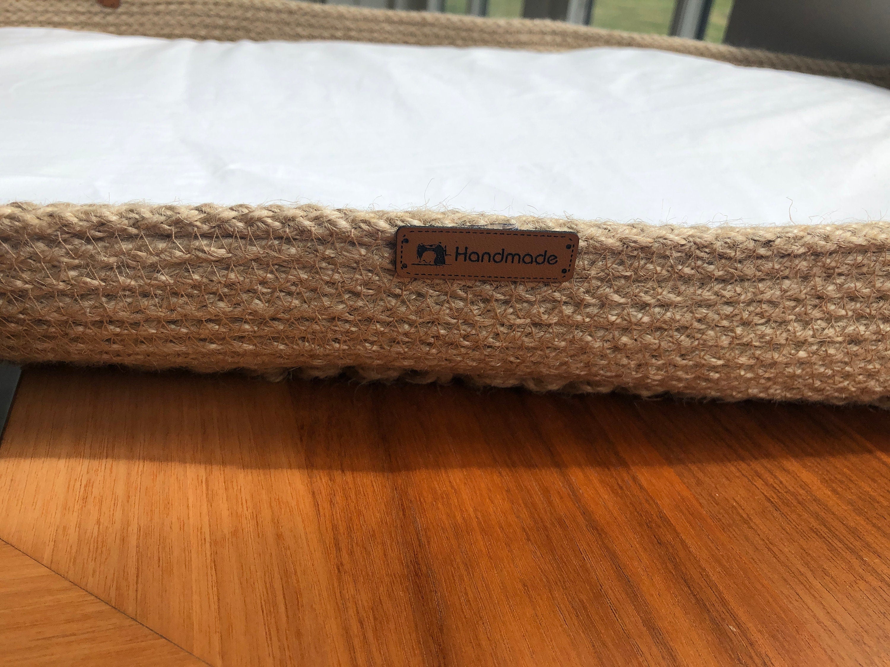 Big Pet basket; Dog Bed; Cat Dog Basket; Big Dog Bed; Environmental Friendly Handmade Jute Wood Cat & Dog Bed