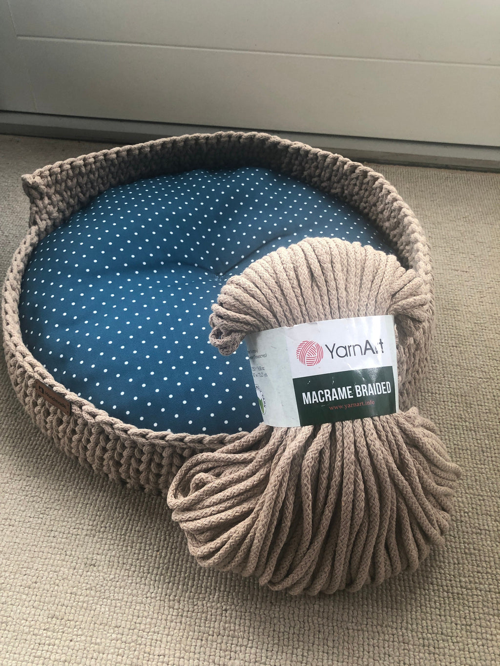 Cat Dog Basket; Pet basket; Environmental Friendly Handmade Cat & Dog Bed