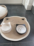 Cat Scratcher; Handmade Jute Cat Place Mat; Cat Scratch Mat; Environmental Friendly Cat Food Bowl Mat; Cat Furniture