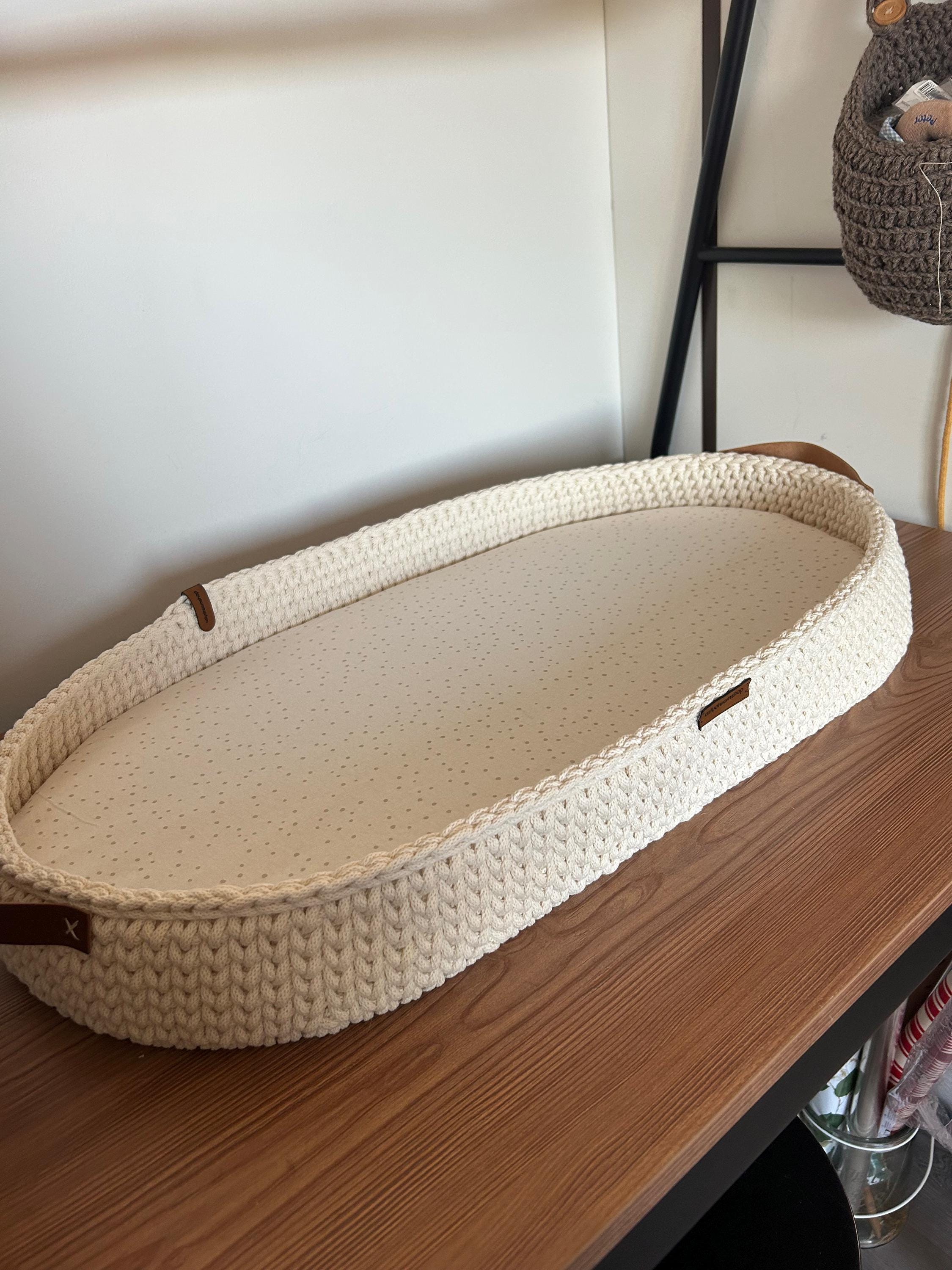 Crochet Changing Basket Pattern • Baby Basket PDF Waffle Stitch • DIY Crochet Pattern (Dutch + English) • Digital Download