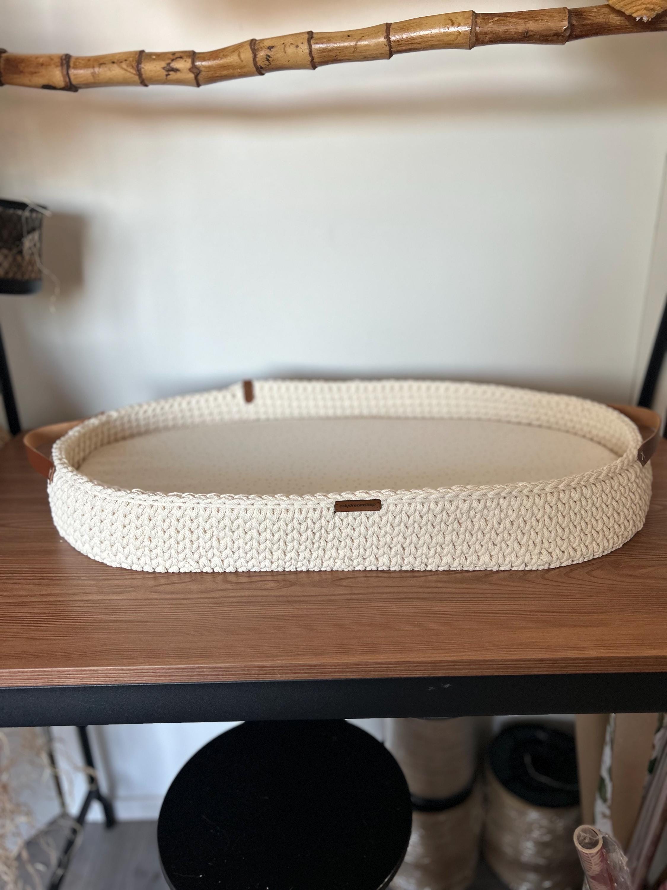 Crochet Changing Basket Pattern • Baby Basket PDF Waffle Stitch • DIY Crochet Pattern (Dutch + English) • Digital Download
