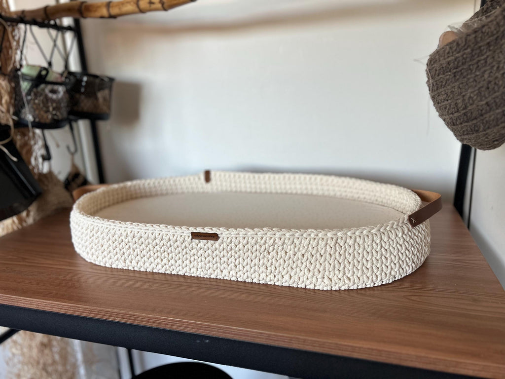 Crochet Changing Basket Pattern • Baby Basket PDF Waffle Stitch • DIY Crochet Pattern (Dutch + English) • Digital Download