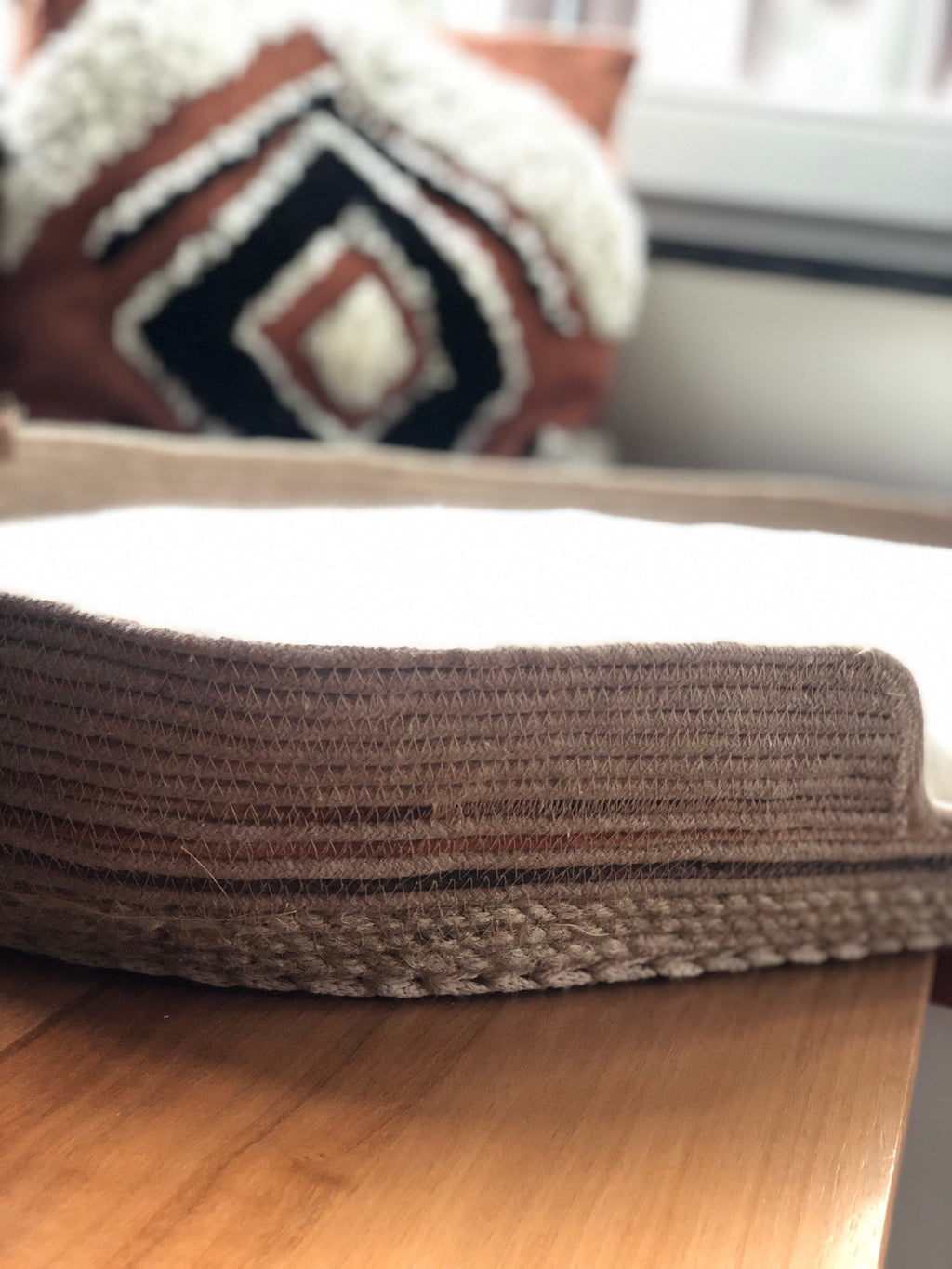 Exclusive Wide Model Cat and Dog Bed; Cat Dog Basket; Pet basket; Environmental Friendly Handmade Jute Cat & Dog Bed