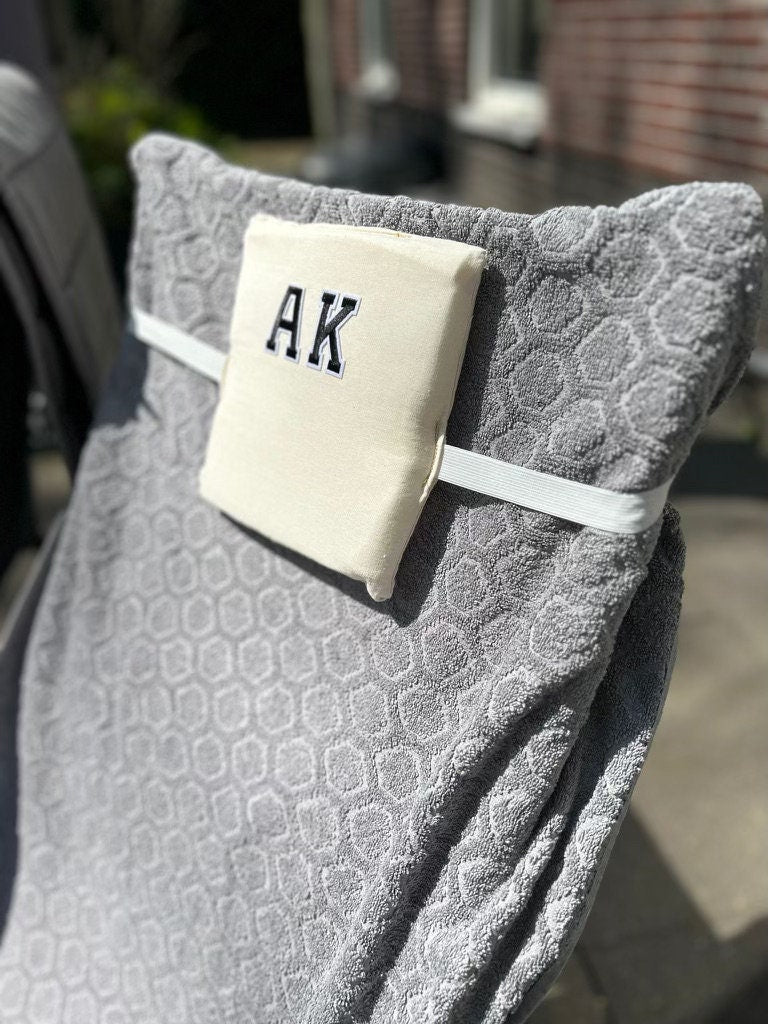 Handmade Beach Towel Holder, Custom Beach Bed Elastic Band, Towel Scrunchy, Name Towel Band, Beach Accessory, Towel Band,Cruise Towel Anchor