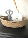 Handmade Jute Decoration Tray for Living room, Bathroom, Office or Kitchen; Multipurpose Boho Tray; Coffee Table Tray; Decorative Tray