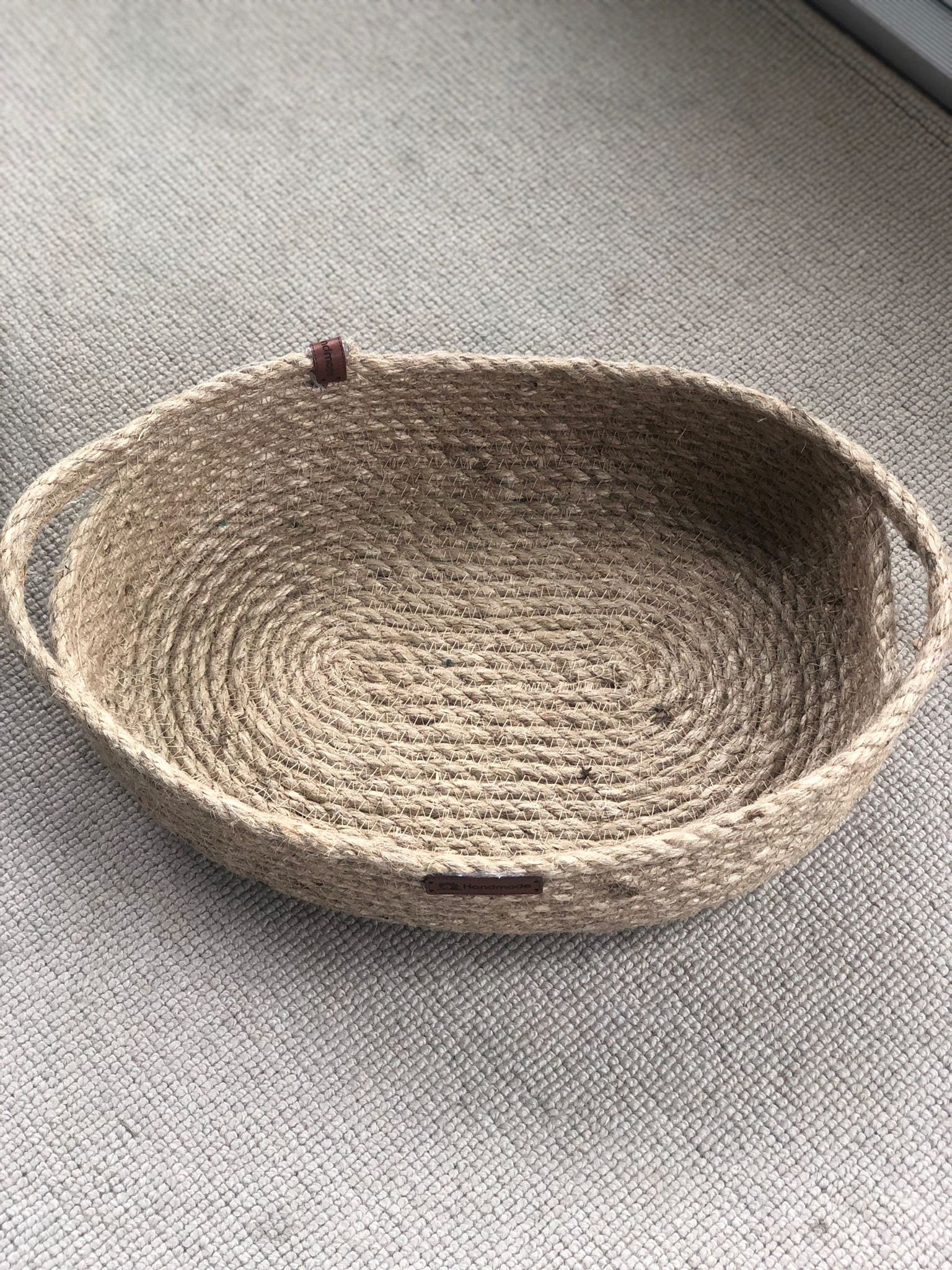 Handmade Jute Decoration Tray for Living room, Bathroom, Office or Kitchen; Multipurpose Boho Tray; Coffee Table Tray; Decorative Tray