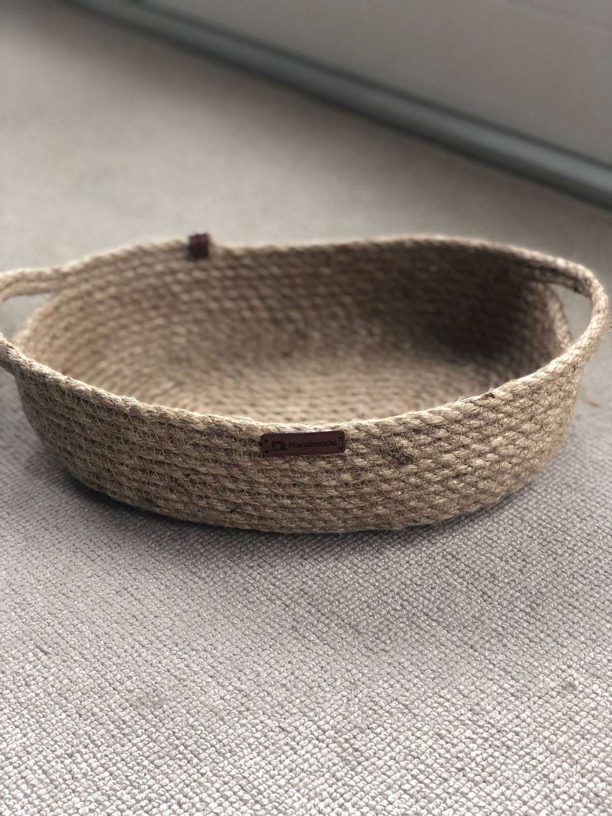 Handmade Jute Decoration Tray for Living room, Bathroom, Office or Kitchen; Multipurpose Boho Tray; Coffee Table Tray; Decorative Tray