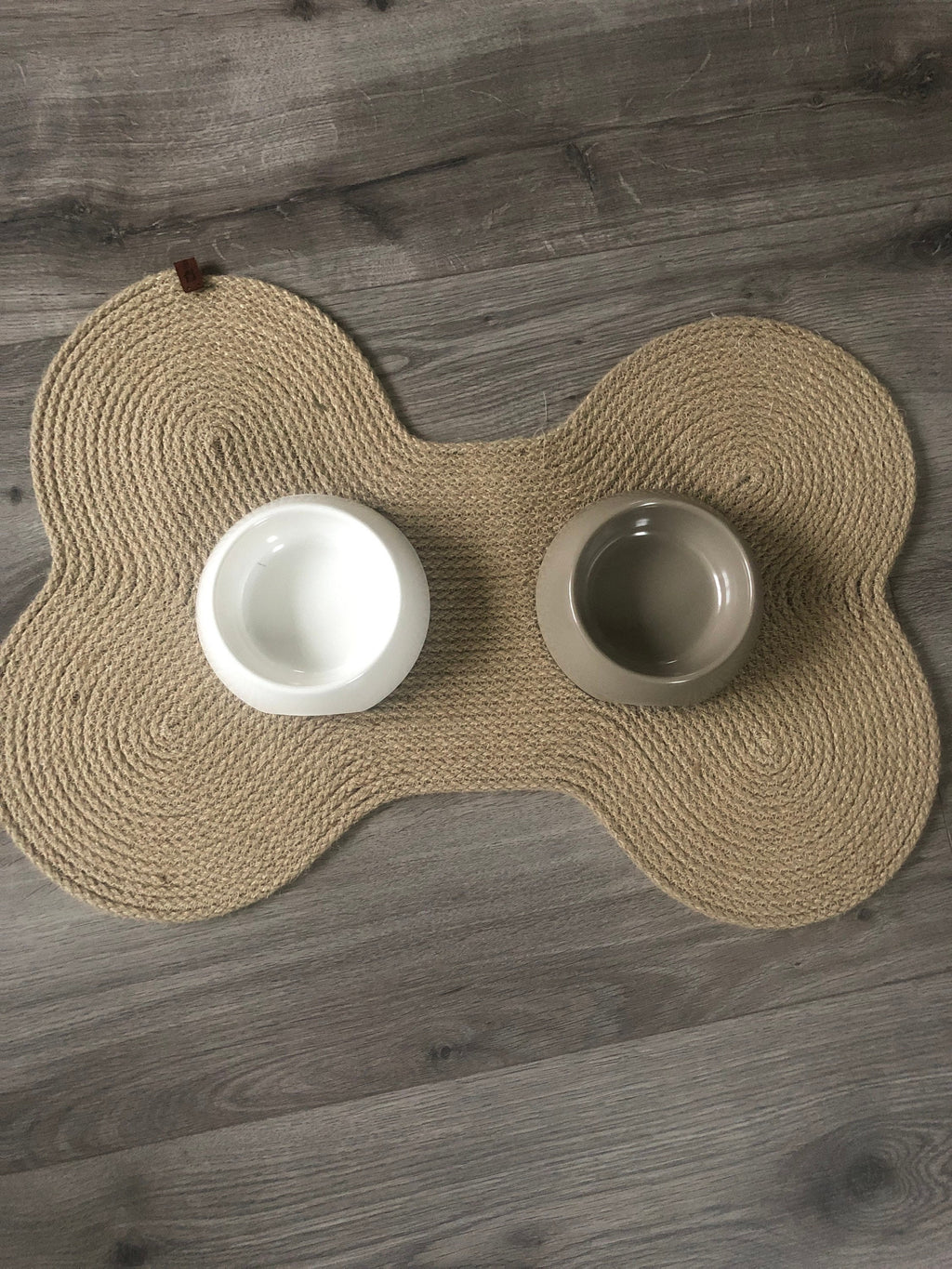 Handmade Jute Dog Place Mat; Dog Food Mat; Environmental Friendly Dog Food Bowl Mat; Pet Basket; Dog Furniture; Dog Accessories