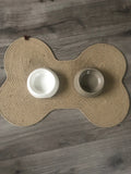 Handmade Jute Dog Place Mat; Dog Food Mat; Environmental Friendly Dog Food Bowl Mat; Pet Basket; Dog Furniture; Dog Accessories
