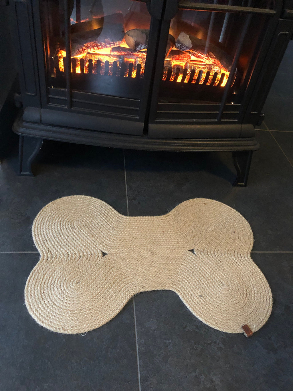 Handmade Jute Dog Place Mat; Dog Food Mat; Environmental Friendly Dog Food Bowl Mat; Pet Basket; Dog Furniture; Dog Accessories