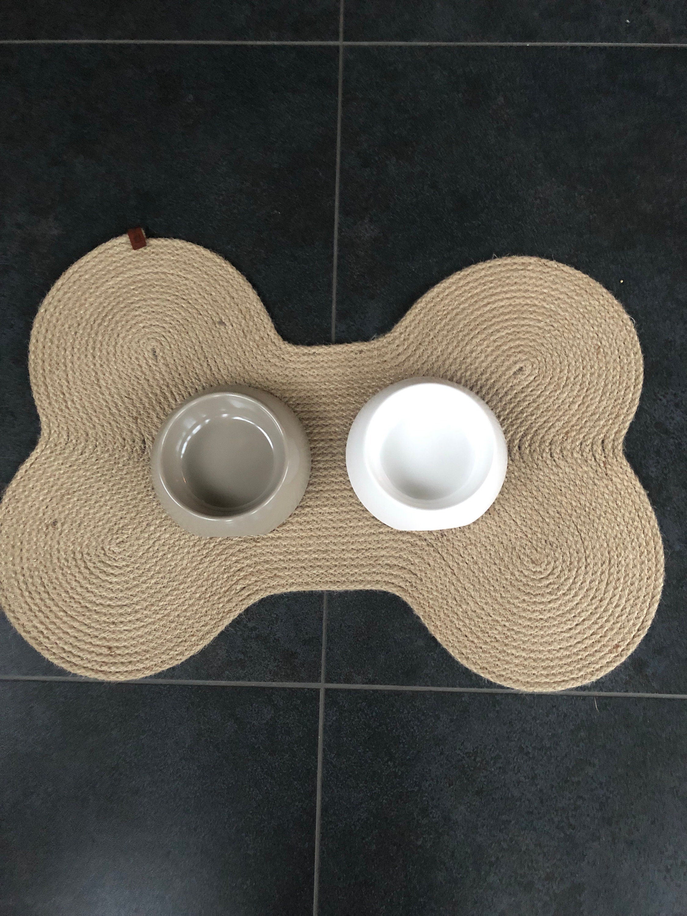 Handmade Jute Dog Place Mat; Dog Food Mat; Environmental Friendly Dog Food Bowl Mat; Pet Basket; Dog Furniture; Dog Accessories