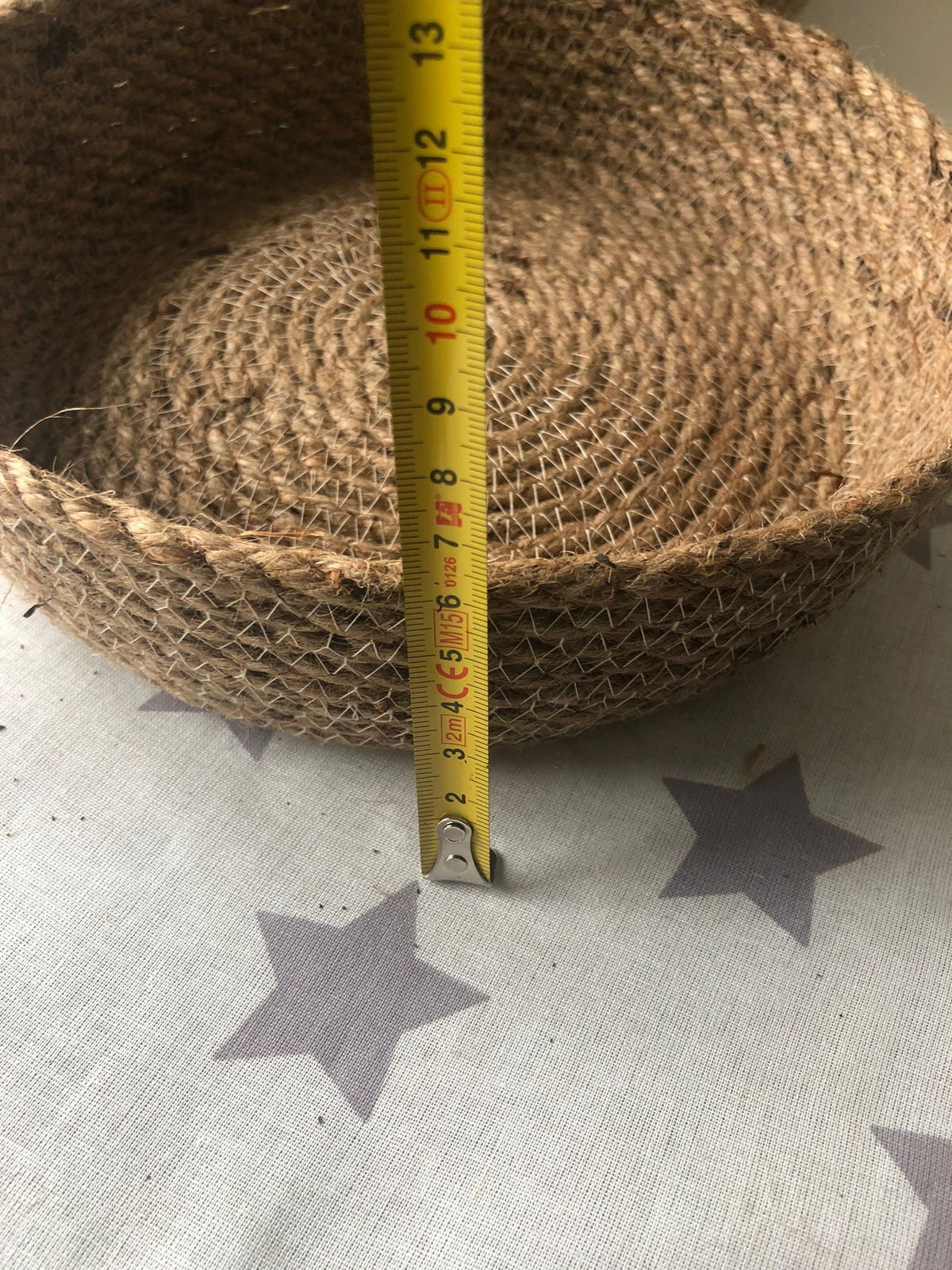 Handmade Jute Storage Basket; Kitchen Basket; Kitchen Storage; Decoration Object for Bedroom, Kitchen or Baby Room; Round Jute Giftbox