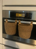 Hanging Storage Baskets; Two Identical Jute Kitchen Baskets; Vegetable Basket; Multi Purpose BOHO Basket