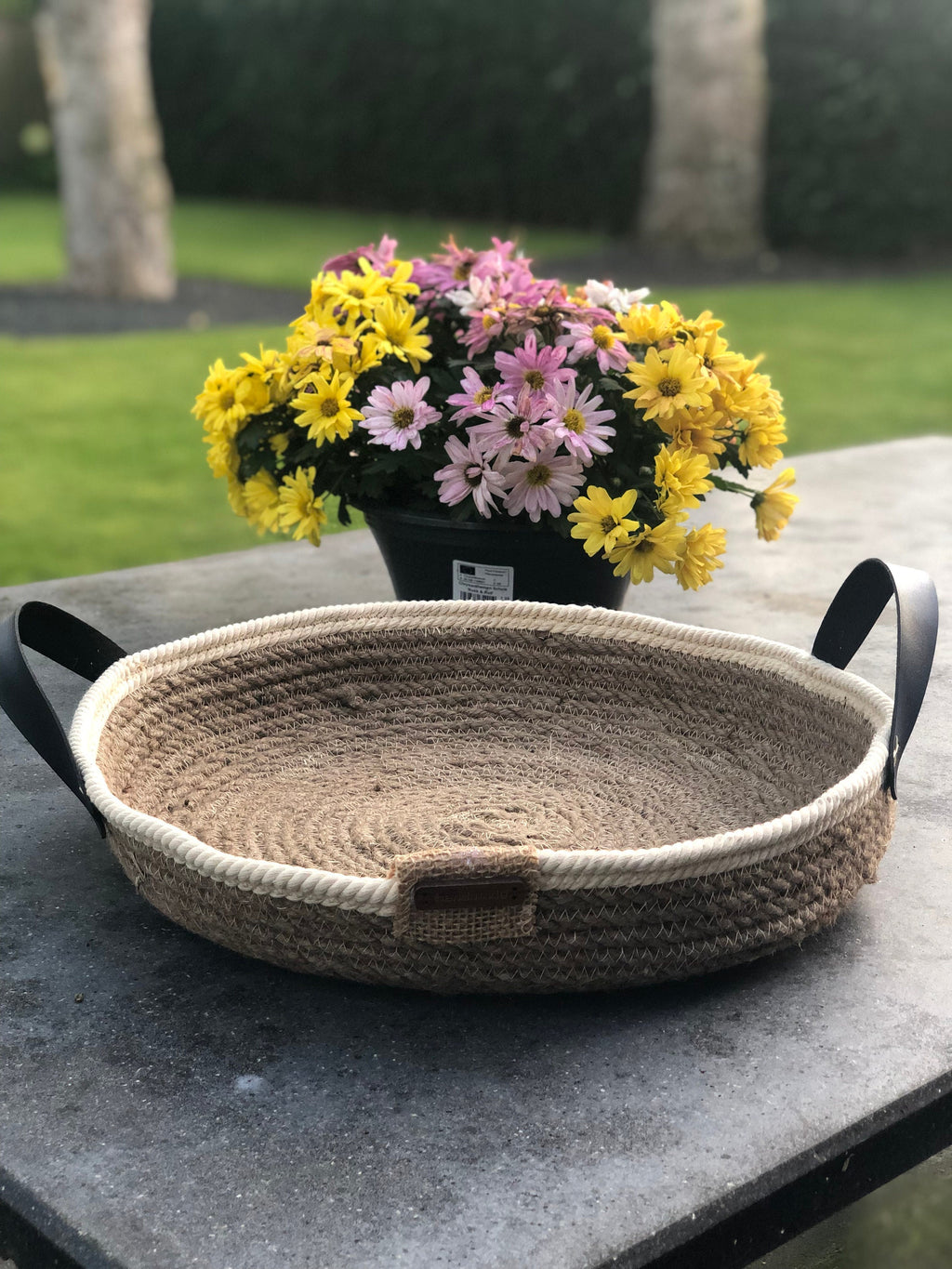 Jute Decoration Tray handmade for Living room, Bathroom, Office or Kitchen; Boho Tray; Coffee Table Tray; Decorative Tray; Housewarming gift