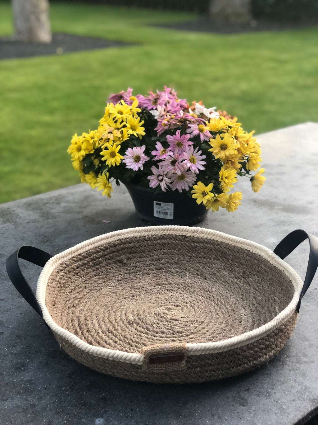Jute Decoration Tray handmade for Living room, Bathroom, Office or Kitchen; Boho Tray; Coffee Table Tray; Decorative Tray; Housewarming gift