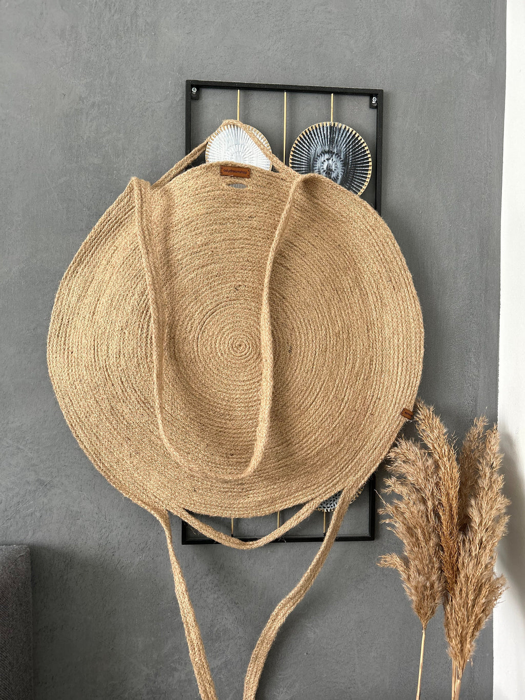 Jute Flower Bag, Mother's Day Gift, BOHO Housewarming Gift, Flower Carry Bag, Harvest Basket, Handmade Vegetable Basket, Country Bag