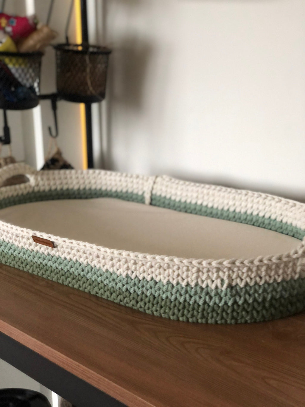 Multicolour Baby Change Basket; Available in 40 Colours; Wood Bottom and Cotton Framed