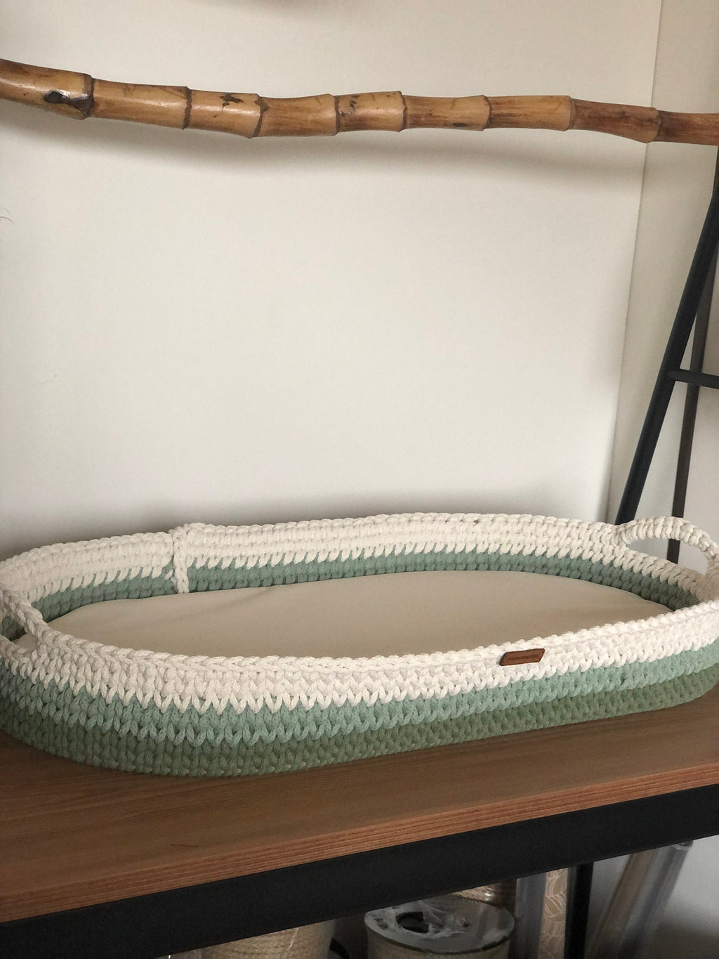 Multicolour Baby Change Basket; Available in 40 Colours; Wood Bottom and Cotton Framed