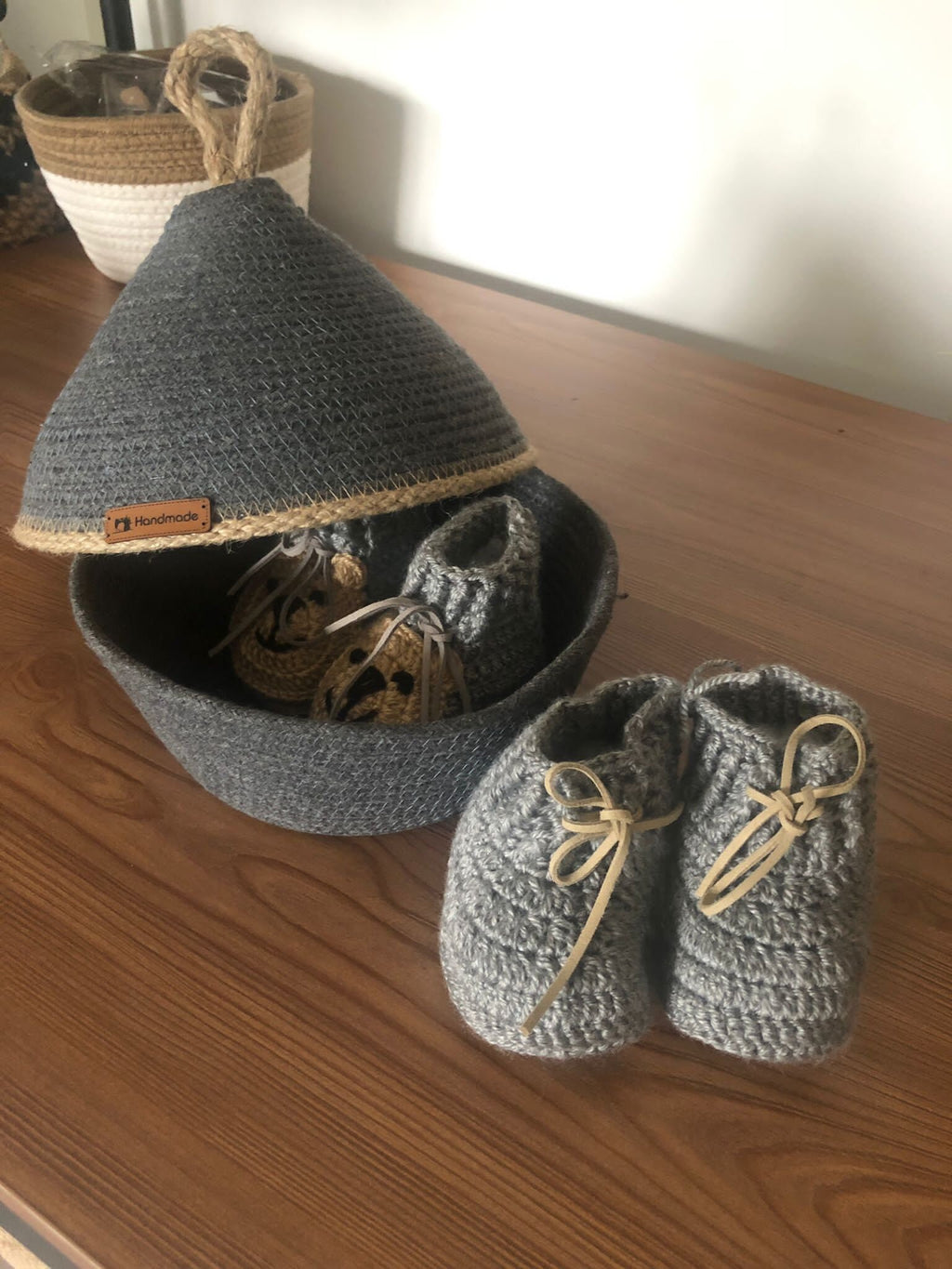 Multipurpose Basket; Gift Basket; Diaper Caddy Box; Caddy; Nursery Room Baby Basket; Decoration Object for Bedroom, Kitchen or Baby Room