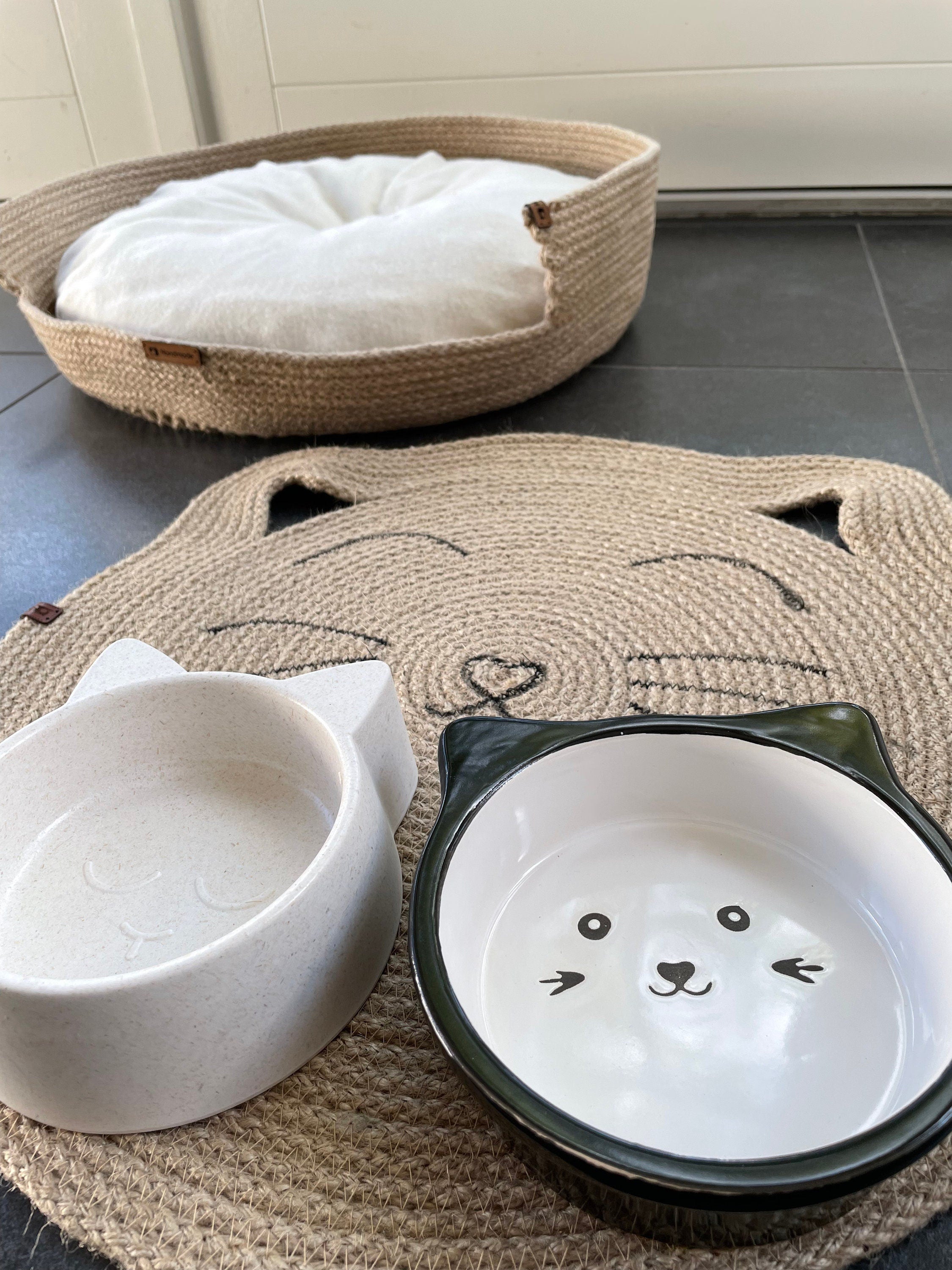 Wide Model Cat and Dog Bed; Cat Dog Basket; Pet basket; Environmental Friendly Handmade Jute Cat & Dog Bed
