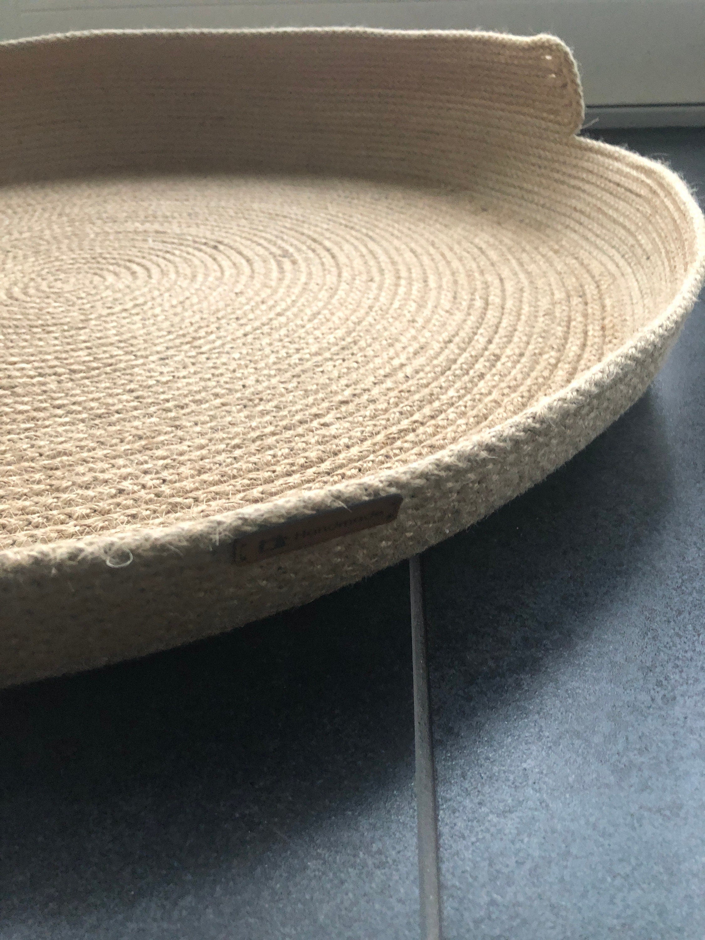 XL Dog Cat Bed (70 cm - 27.5 inches) Cat and Dog Bed; Cat Dog Basket; Pet basket; Environmental Friendly Handmade Jute Cat & Dog Bed