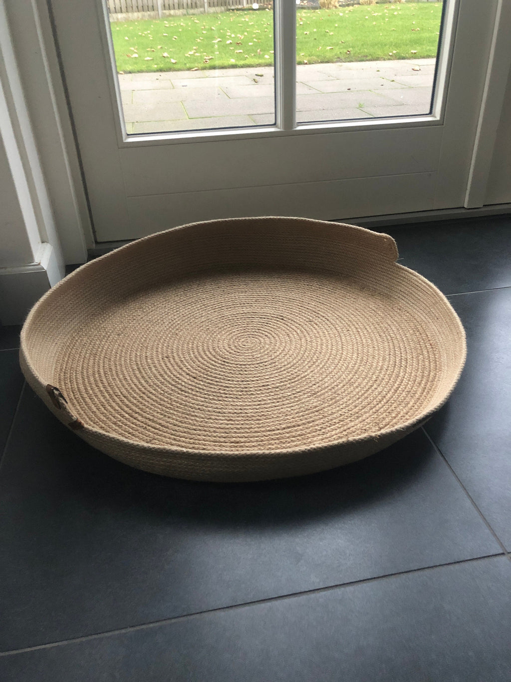 XL Dog Cat Bed (70 cm - 27.5 inches) Cat and Dog Bed; Cat Dog Basket; Pet basket; Environmental Friendly Handmade Jute Cat & Dog Bed